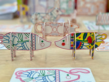 Load image into Gallery viewer, Animal Postcards -- color me, make me, keep me