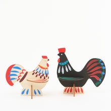 Load image into Gallery viewer, Folk Art rooster ornaments