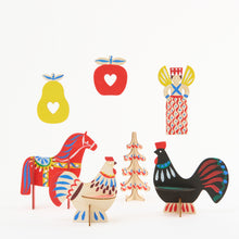 Load image into Gallery viewer, Scandinavian Folk Art Holiday Ornament Kit