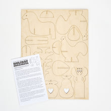 Load image into Gallery viewer, Unpainted Folk Art Holiday Ornament kit